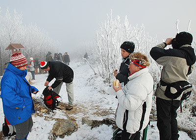 Óév búcsúztató 2007 - Pihenő és ebéd a Bél-kőn