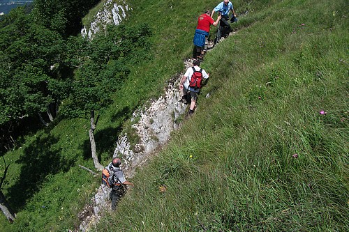 Meredek emelkedő a Drieňok-ra